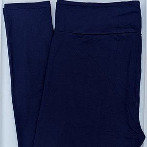 TC2 LuLaRoe Tall & Curvy2 Leggings Versatile Solid Navy Blue NWT